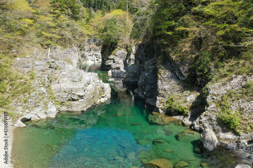 愛媛県久万高原町 面河川の風景