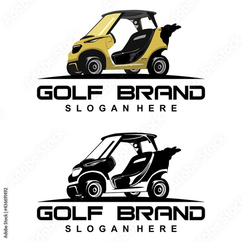 golf cart logo icon design vector