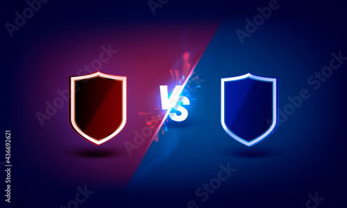 Versus game cover, banner sport vs, team concept. Vector illustration