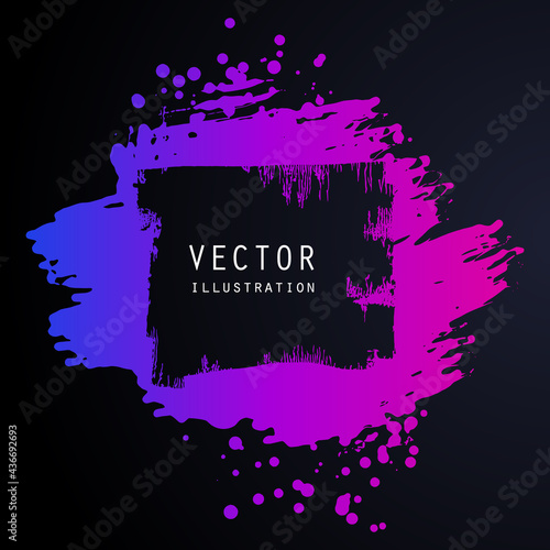 vector splats splashes and blobs of gradient ink paint in different shapes drips