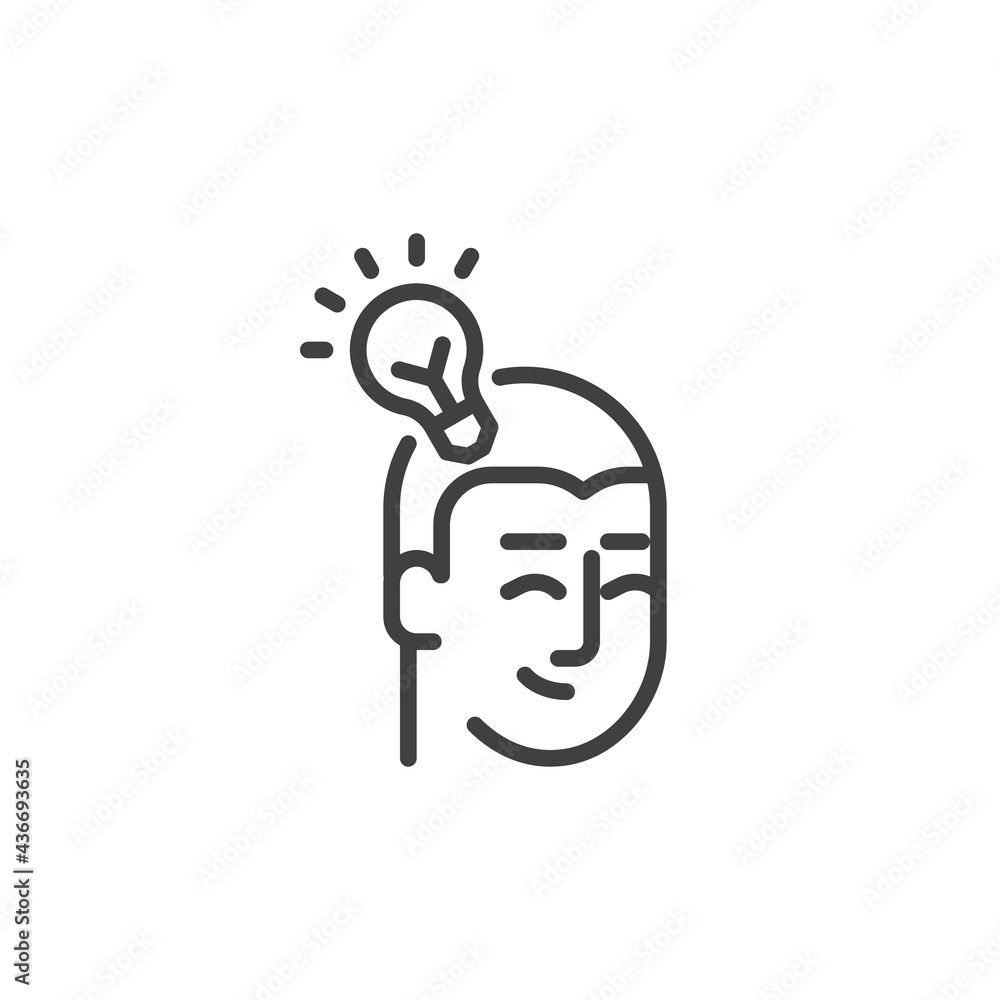 Idea head line icon Idea head line icon