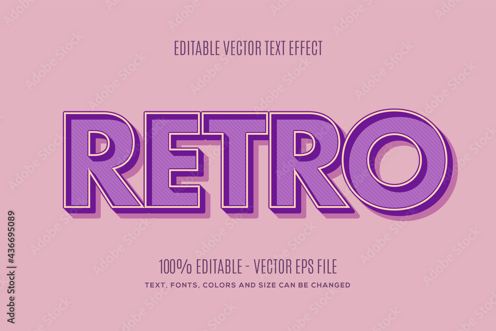 Editable Retro text effect. Easy to change or edit. Vector Illustration Editable Retro text effect. Easy to change or edit. Vector Illustration
