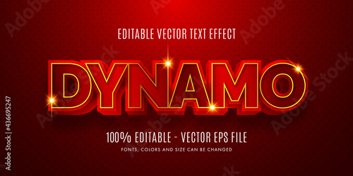 Editable Neon Glow text effect. Easy to change or edit. Vector Illustration