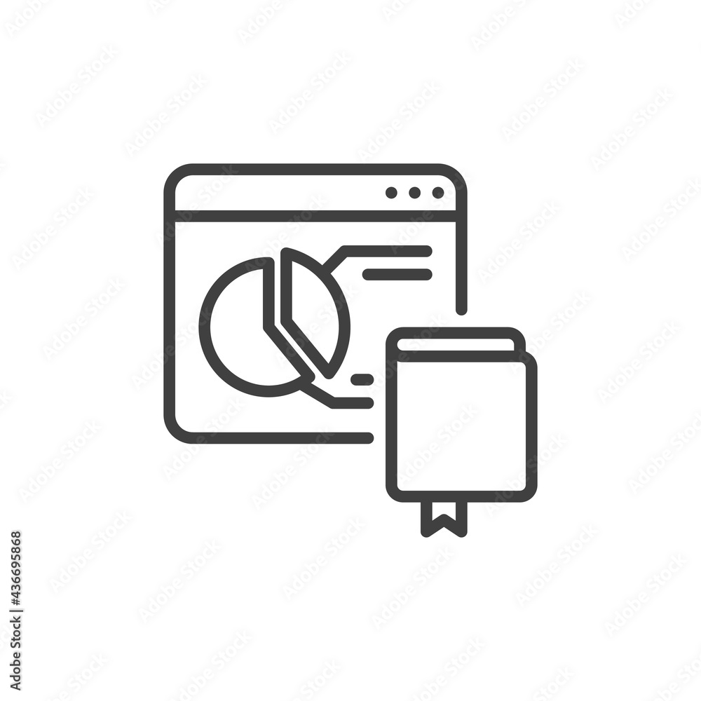 Online business training line icon Online business training line icon