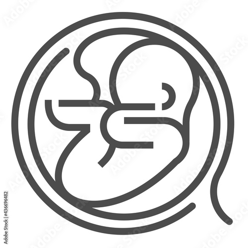 Abortion square line vector icon.