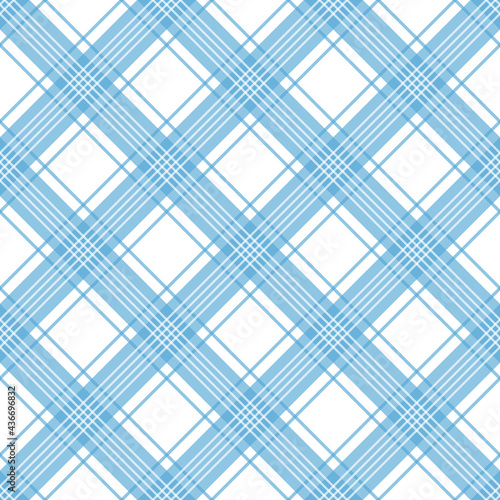 Vector simple seamless textile pattern - striped geometric design. Abstract fabric background. Blue endelss texture
