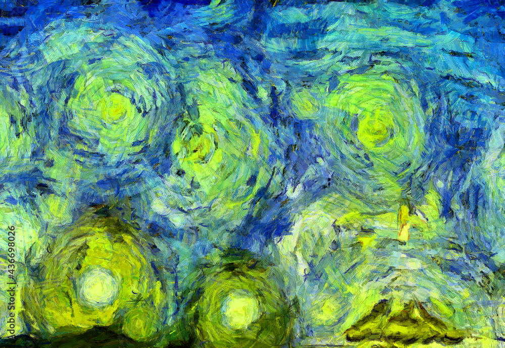 Abstract oil painting background Impressionist style illustrated to create designs. Abstract oil painting background Impressionist style illustrated to create designs.