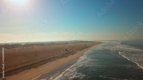 California Beach Ocean Laguna Waves Bay Beach Aerial 4K