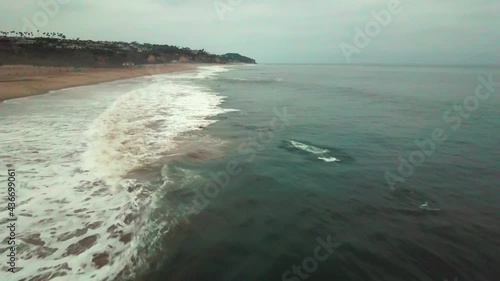 California Beach Ocean Laguna Waves Bay Beach Aerial 4K