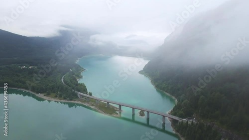 Aerial View on Bavaria Nature Lake Forest 4K