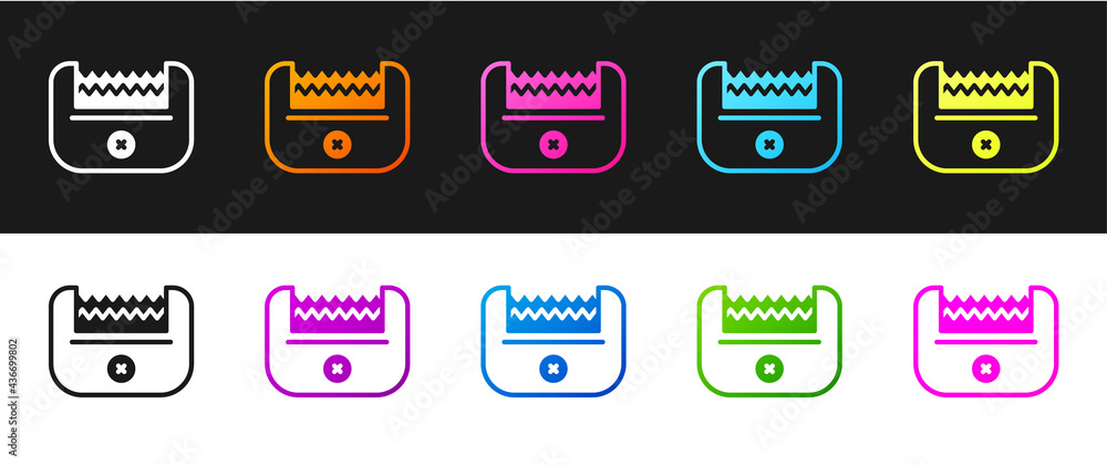 Set Electrical hair clipper or shaver icon isolated on black and white background. Barbershop symbol. Vector Set Electrical hair clipper or shaver icon isolated on black and white background. Barbershop symbol. Vector