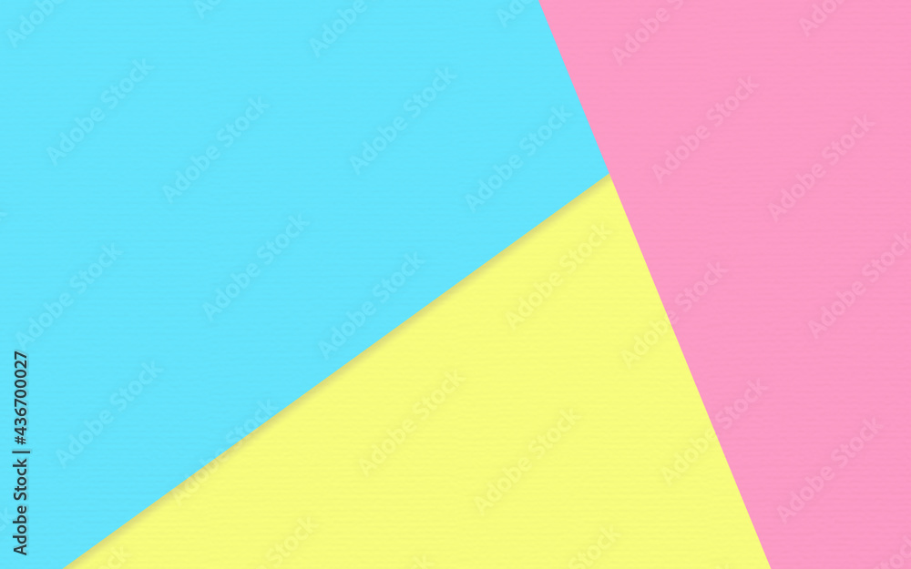 Abstract soft yellow pink and blue paper texture background  with pastel and vintage style.