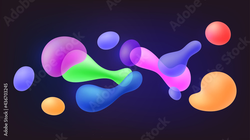 Colorful bubble wave abstract background