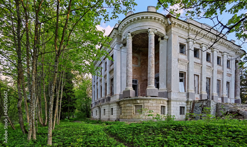 Abandoned estate Demidovs in the village of Taitsy, Leningrad region.