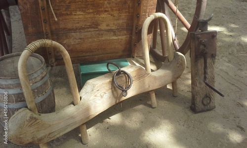 Tablou pe pânză Oxen Yoke from Stutter's Mill State Park used to Hitch Oxen to a Wagon so they c