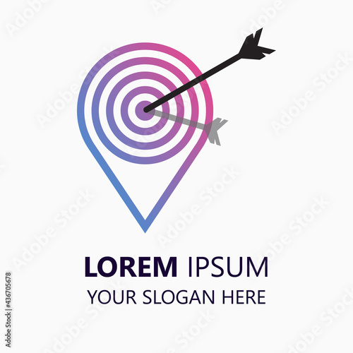 target logo design template. target illustration vector