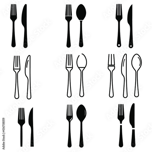 fork icon. symbol set symbol vector elements for infographic web.