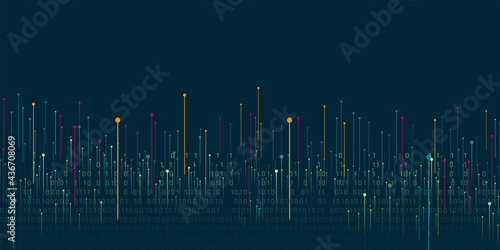 Technology background. Big data visualization concept