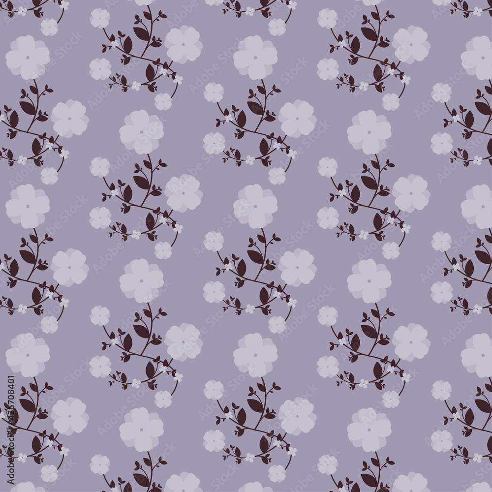 Obraz premium Abstract flower seamless pattern background vector design