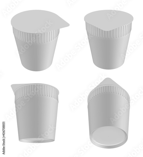 Wallpaper Mural 3D rendering - High resolution image Cup Noodles Isolated on a w Torontodigital.ca