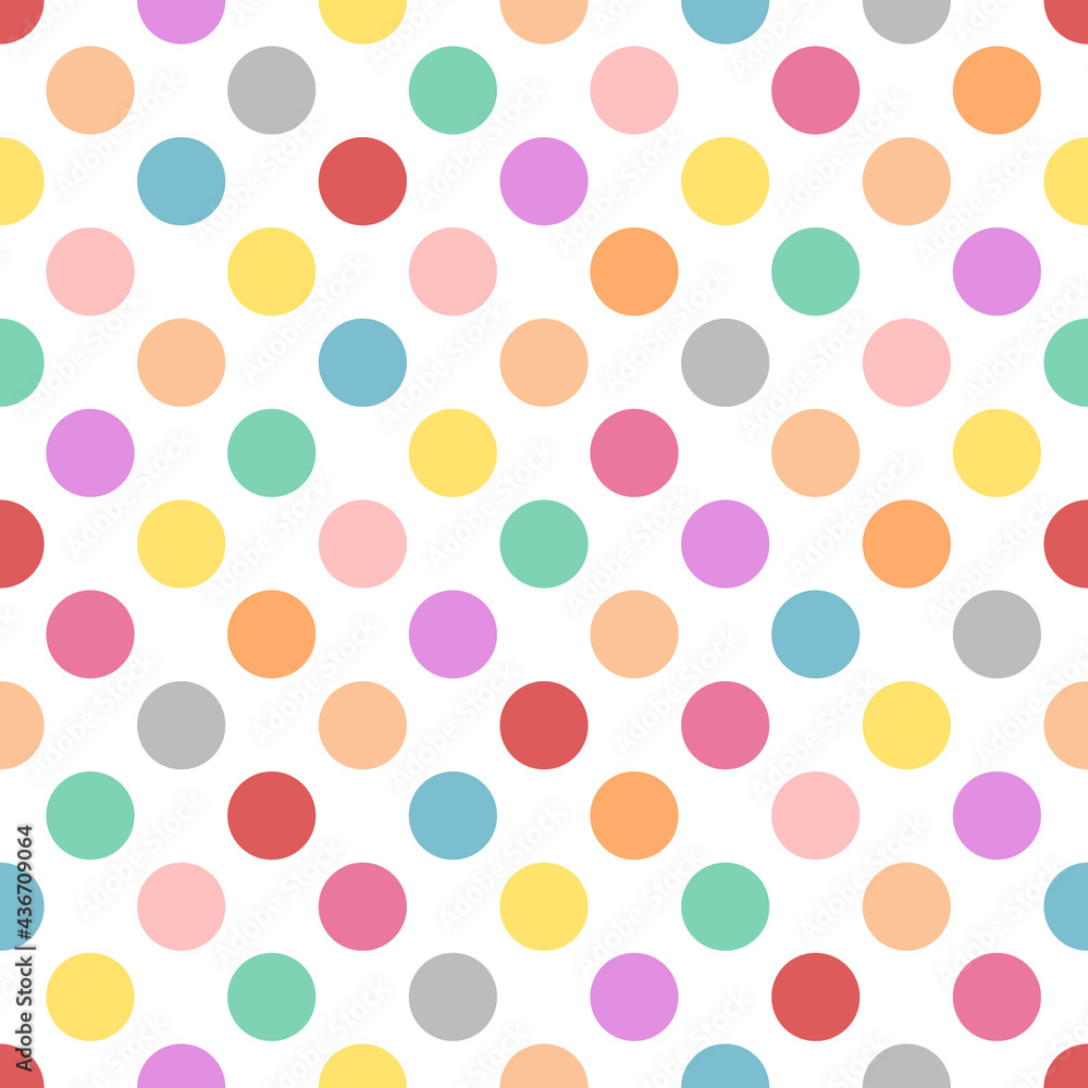 Vector seamless polka dots pattern. Simple design for wrapping paper, textile, wallpaper, stationery. Vector seamless polka dots pattern. Simple design for wrapping paper, textile, wallpaper, stationery.