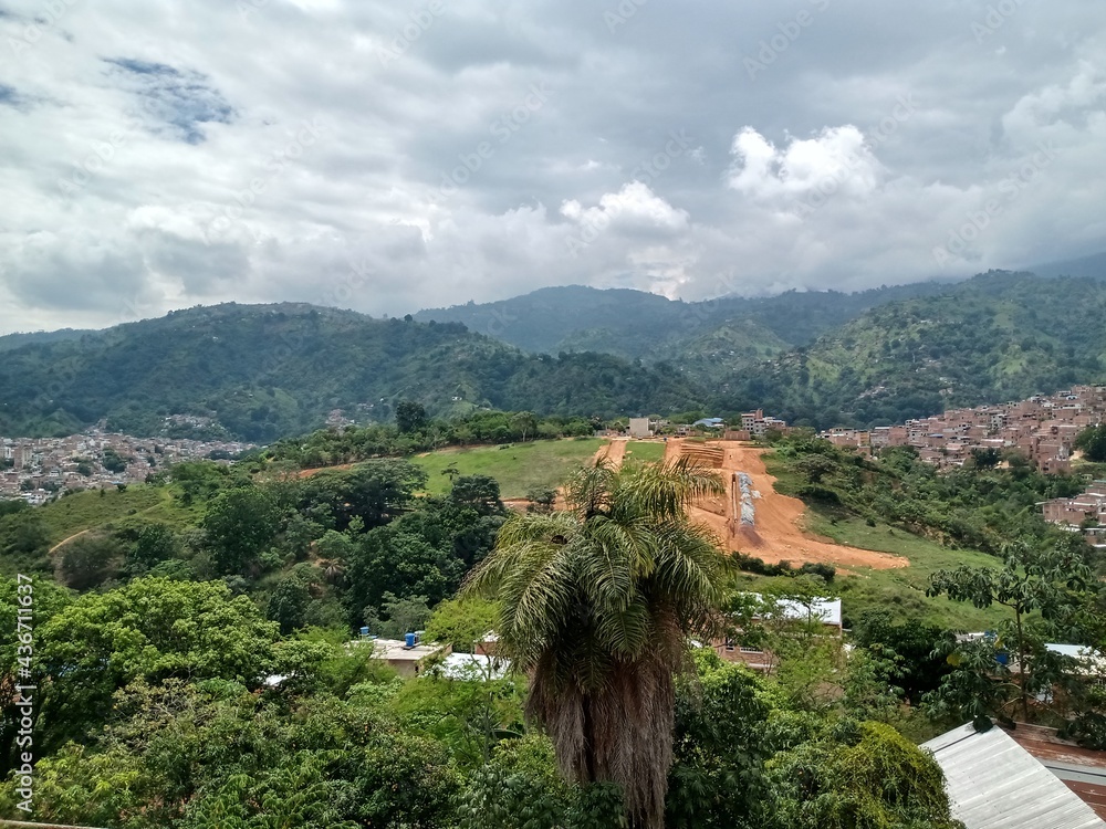 Fototapeta premium village in the mountains