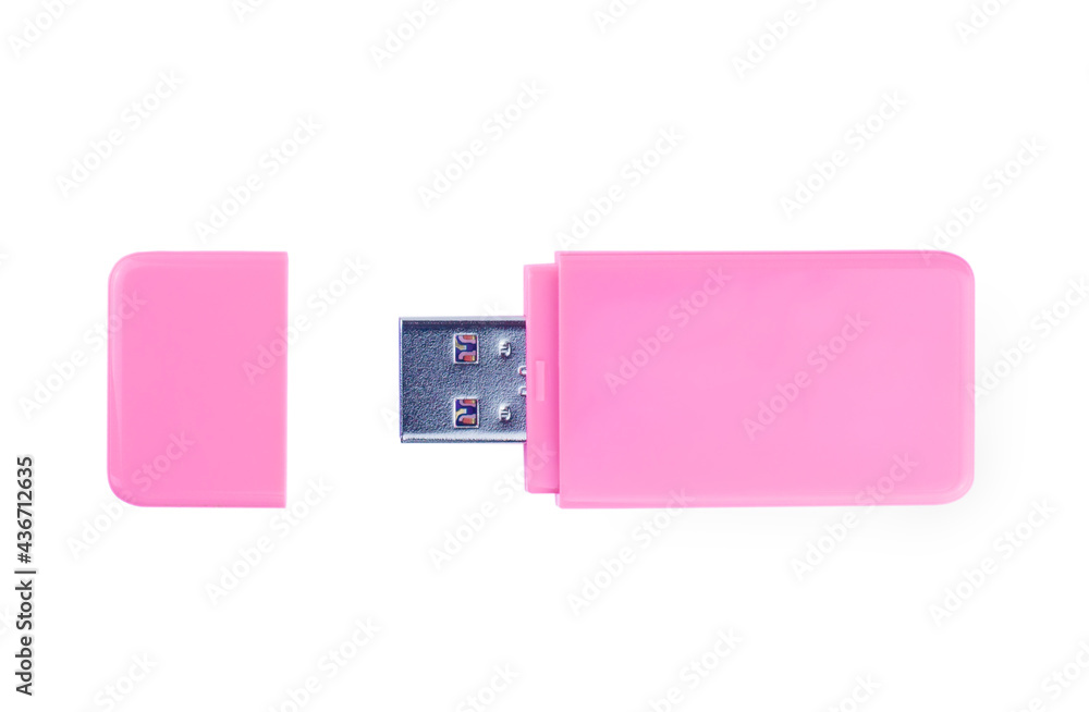 USB stick isolate on white background USB stick isolate on white background