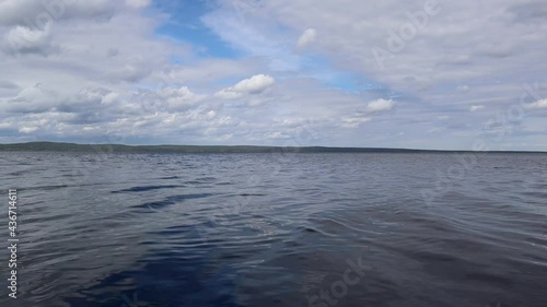 clouds over water