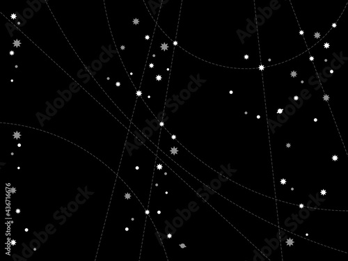 The Night Starry Sky -- (black blank background).