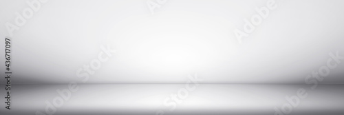 Abstract white and gray background studio wall room, interior, display products.