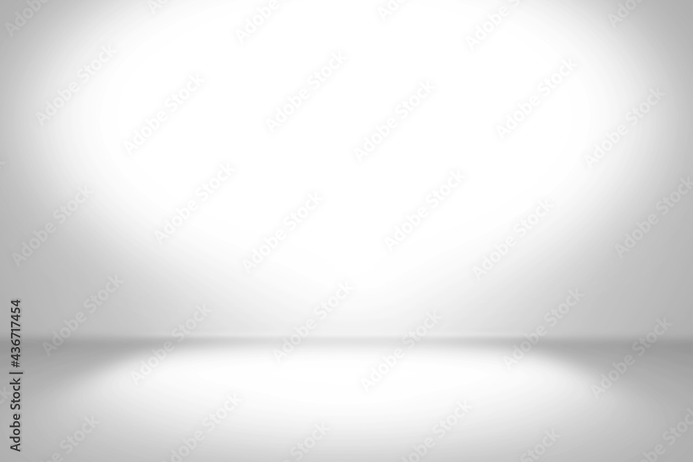 Gray and white empty room studio gradient used for background design and display your product