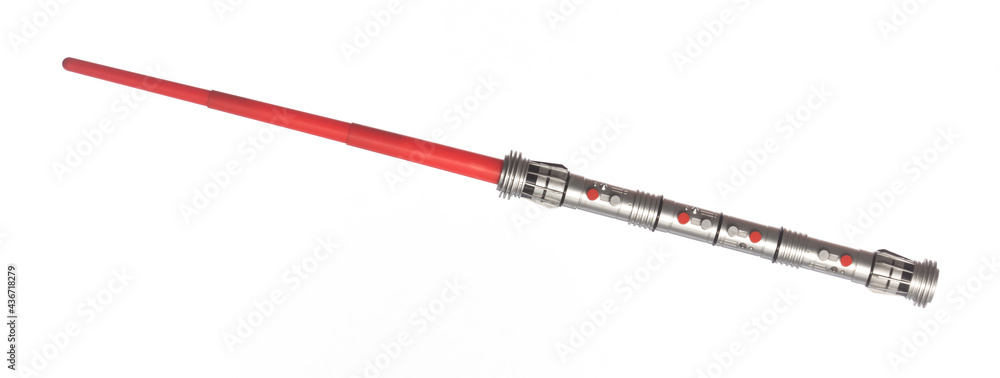 toy red laser sword isolated on white background toy red laser sword isolated on white background