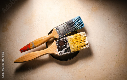 Close up of paint brush