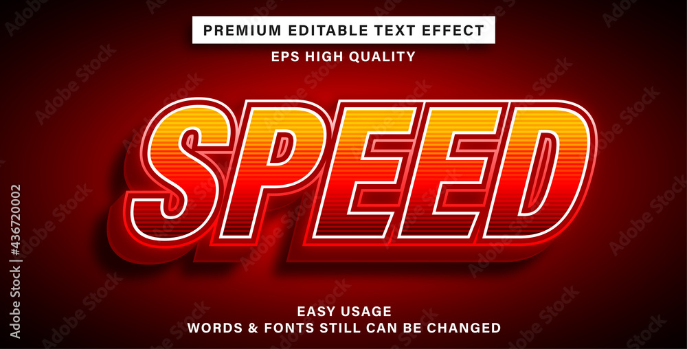 editable text effect style speed