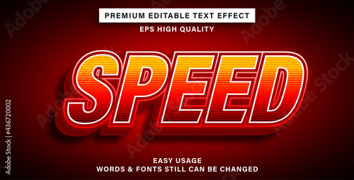 editable text effect style speed