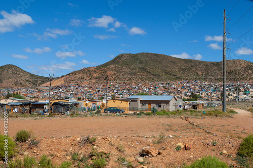A photo of low-cost and informal housing.