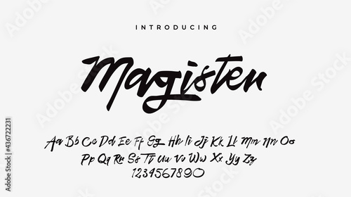 Elegant alphabet letters font and number. Classic Lettering Minimal Fashion Designs
