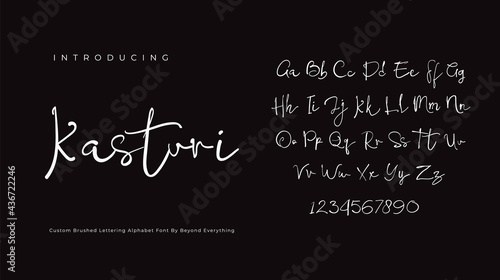 Elegant alphabet letters font and number. Classic Lettering Minimal Fashion Designs