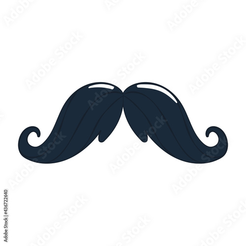 Isolated trendy hipster mustache sketch