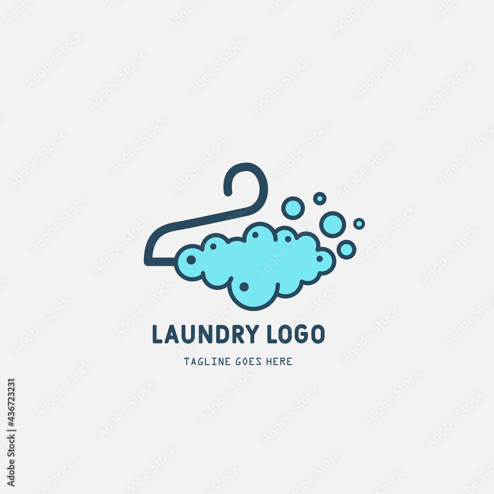 Laundry logo template design vector or wash service room. Vector illustration. Laundry logo template design vector or wash service room. Vector illustration.