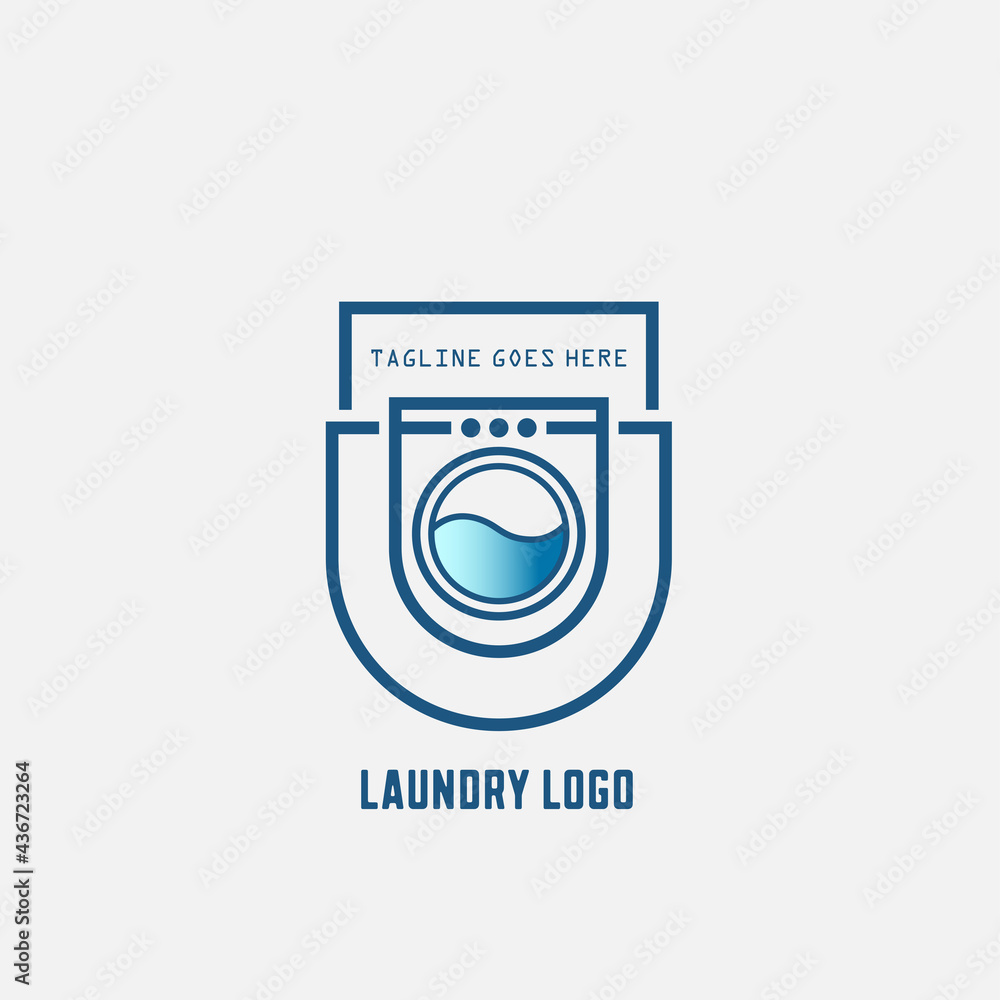 Laundry logo template design vector or wash service room. Vector illustration. Laundry logo template design vector or wash service room. Vector illustration.