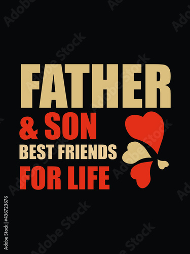 father nad son .father's day t-shirt design