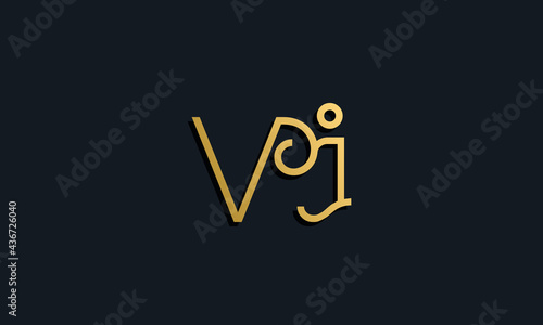 Luxury fashion initial letter VI logo.