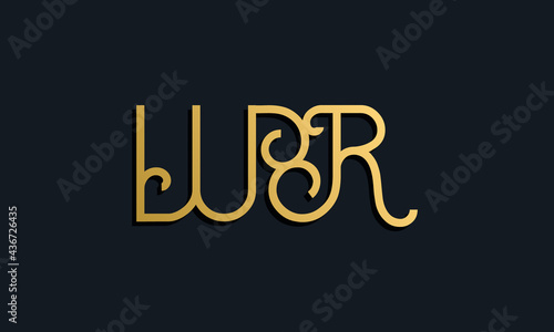 Luxury fashion initial letter WR logo.