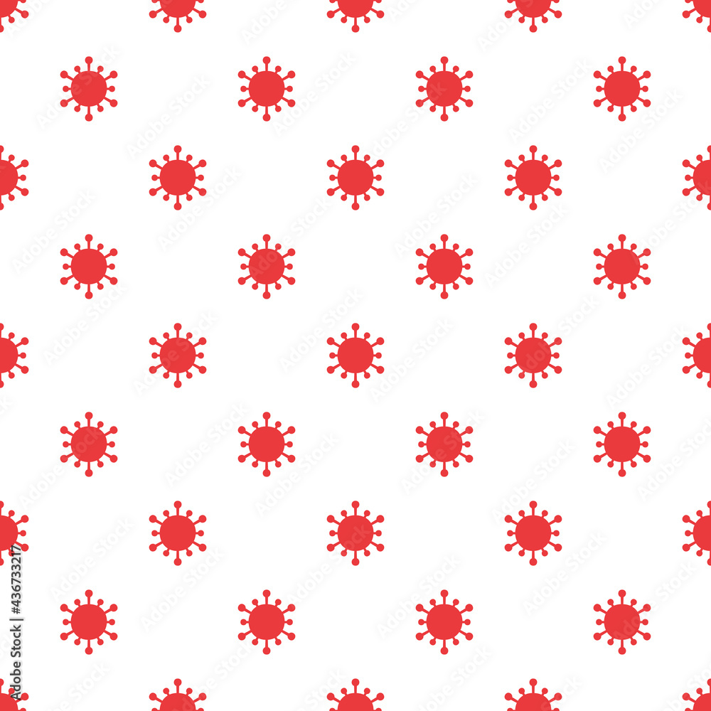 Viruses. Seamless pattern for textiles and packaging. Vector illustration