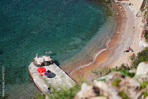 Bild auf Leinwand bird's eye view of beatiful mediterranean coast