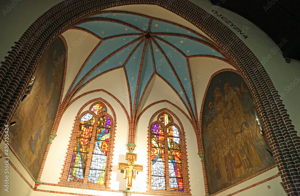 Fototapeta premium Star vault in st George church - Sopot, Poland