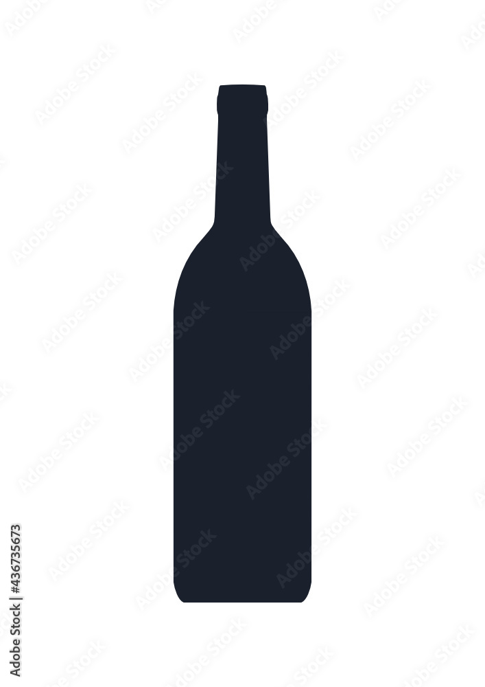 Wine bottle icon. (Wine bottle vector silhouette) Wine bottle icon. (Wine bottle vector silhouette)