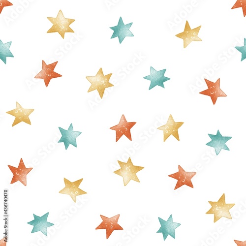 Seamless pattern. Starry sky. For digital printing