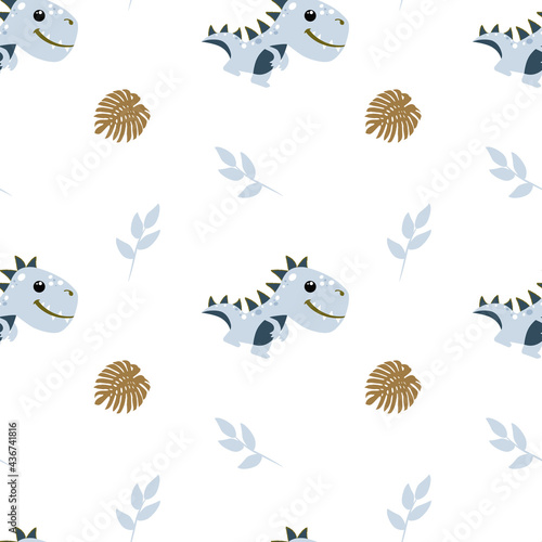 МобильCute dinosaurs hand drawn color vector seamless patternное устройство